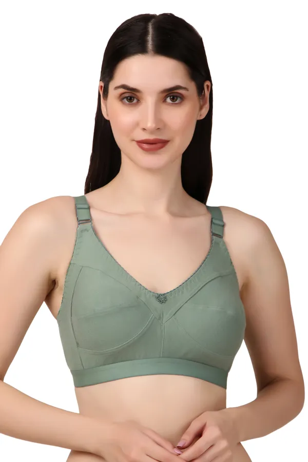 C_Cup_Non-Padded_Bra_(Pack_of_3)_-_Grey,_Green,_Pink_|_Everyday_Wear,_Seamed_Design_for_Natural_Support_and_Comfort