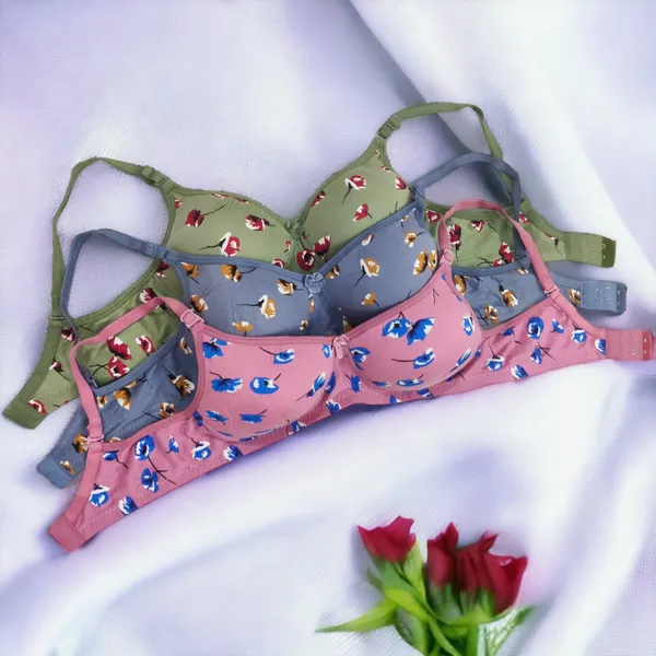 Flower_Print_Lightly_Padded_Bra_Set_(Pack_of_3)_-_Dark_Grey,_Dark_Green,_Pink