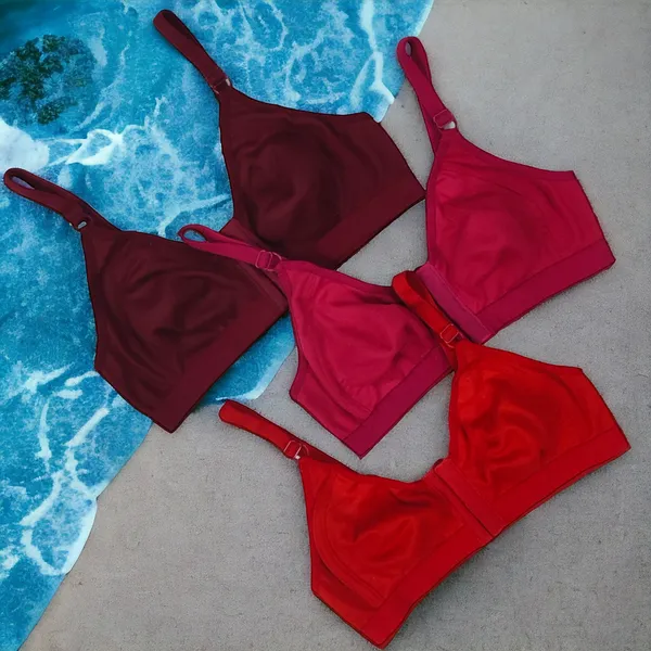 Front_Open_Seamless_Bra_Set_(Pack_of_3)_-_Red,_Rani,_Maroon_|_Solid_Color,_Non-Padded,_Comfortable_Everyday_&_Maternity_Bra_with_Adjustable_Straps