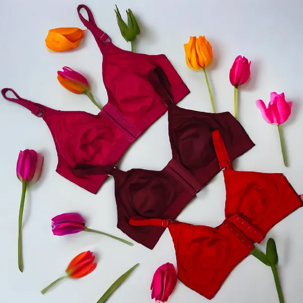 Front_Open_Seamless_Bra_Set_(Pack_of_3)_-_Red,_Rani,_Maroon_|_Solid_Color,_Non-Padded,_Comfortable_Everyday_&_Maternity_Bra_with_Adjustable_Straps