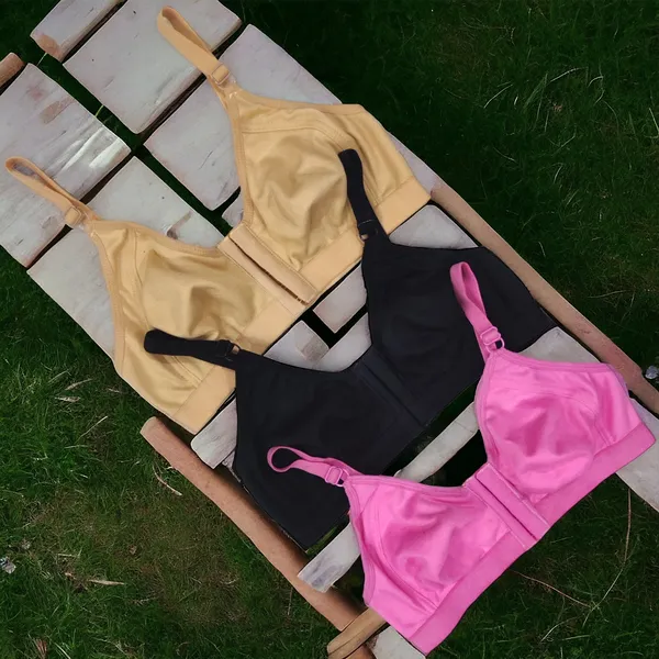 Front_Open_Seamless_Bra_(Pack_of_3)_-_Black,_Pink,_Beige_|_Solid_Color,_Non-Padded,_Comfortable_for_Everyday_Wear_&_Maternity_Support