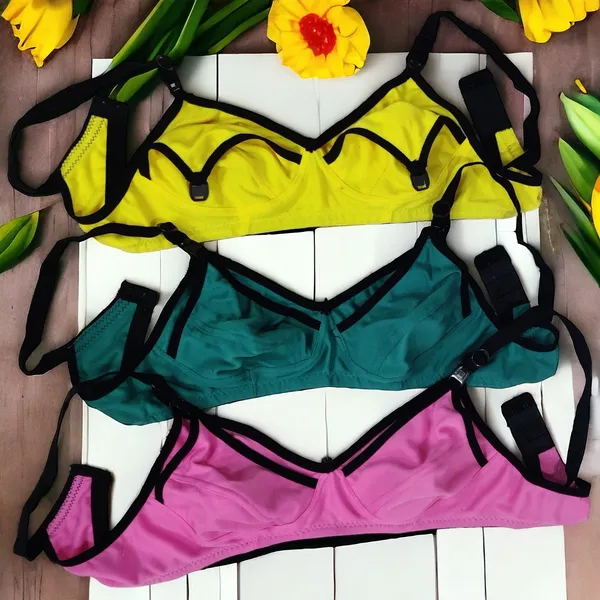 Maternity_Bra_Set_of_3_-_Yellow,_Green,_Pink,_Cotton_Blend,_Non-Padded