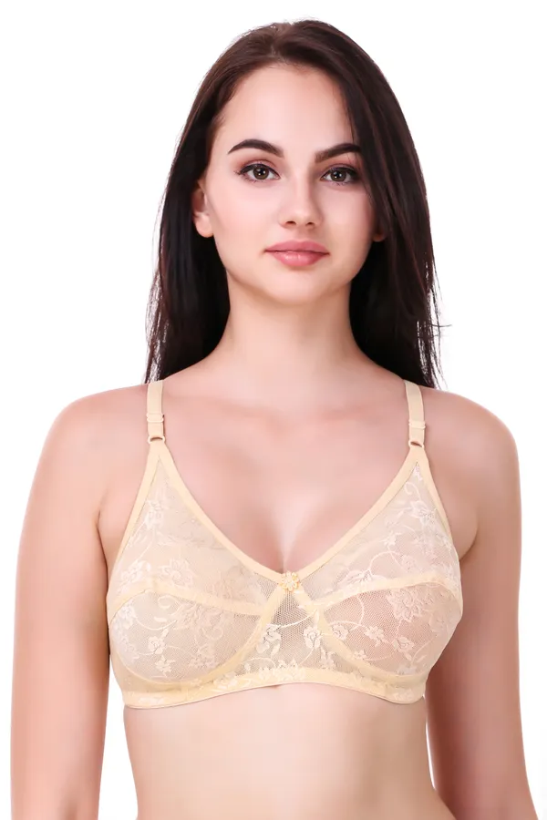 Non-Padded_Bra_Set_of_3_-_Maroon,_Royal_Blue,_Skin,_Lace/Net