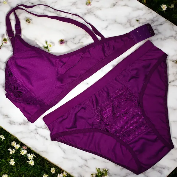 Non-Padded_Fancy_Bra_–_Maroon,_Purple,_Coffee_(Pack_of_3)