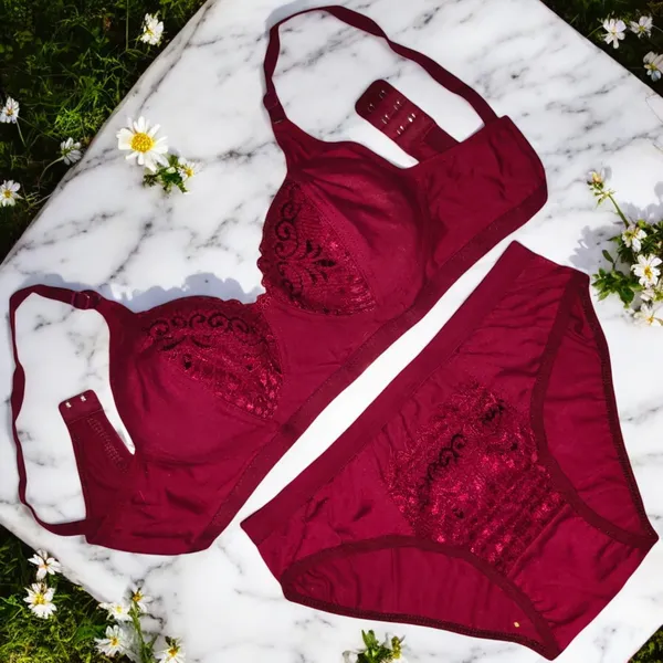 Non-Padded_Fancy_Bra_–_Maroon,_Purple,_Coffee_(Pack_of_3)