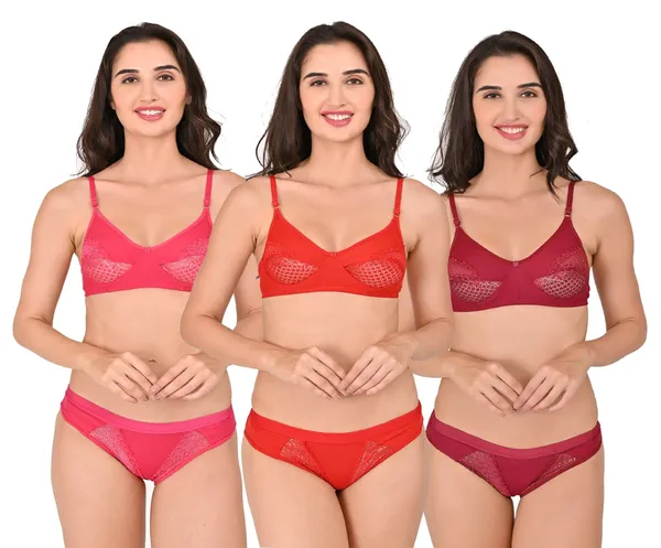 Non-Padded_Fancy_Bra_–_Red,_Rani,_Maroon_(Pack_of_3)_–_Trendy_&_Elegant_Design