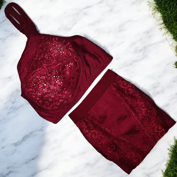 Non-Padded_Fancy_Bra_–_Red,_Rani,_Maroon_(Pack_of_3)_–_Trendy_&_Elegant_Design