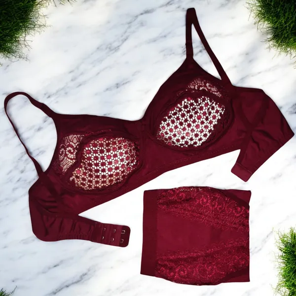 Non-Padded_Fancy_Bra_–_Red,_Rani,_Maroon_(Pack_of_3)_–_Trendy_&_Elegant_Design