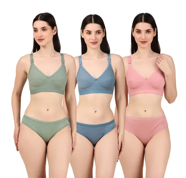 Non-Padded_Fancy_Bra_–_Solid_Grey,_Pink,_Green_(Pack_of_3)_–_Cotton_Blend_Fabric,_Comfortable_&_Stylish,_Adjustable_Straps,_Perfect_for_Everyday_Wear