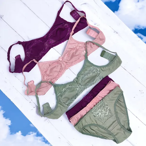 Non-Padded_Fancy_Bridal_Bikini_Set_–_Purple,_Green,_Pink_(Pack_of_3)