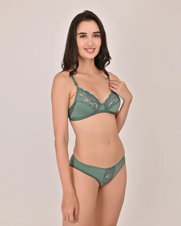 Non-Padded_Fancy_Bridal_Bra_–_Leaf_Green,_Rose,_Golden_(Pack_of_3)_–_Lycra_Fabric,_Elegant_Net_Lace_Design