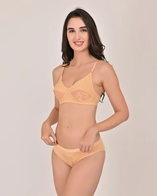 Non-Padded_Lace_Net_Cotton_Blend_Bra_–_Black,_Grey,_Beige_(Pack_of_3)_–_Elegant_Lace_Design,_Comfortable_&_Breathable,_Perfect_for_Everyday_Wear,_Adjustable_Straps
