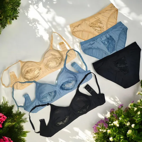Non-Padded_Lace_Net_Cotton_Blend_Bra_–_Black,_Grey,_Beige_(Pack_of_3)_–_Elegant_Lace_Design,_Comfortable_&_Breathable,_Perfect_for_Everyday_Wear,_Adjustable_Straps