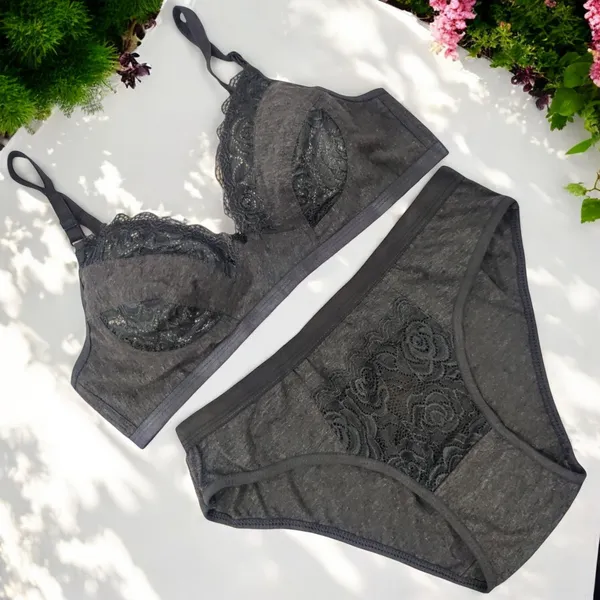 Non-Padded_Lace_Net_Cotton_Blend_Bra_–_Dark_Grey,_Carrot,_Golden_(Pack_of_3)_–_Elegant_Lace_Design,_Comfortable_&_Breathable,_Perfect_for_Everyday_Wear,_Adjustable_Straps