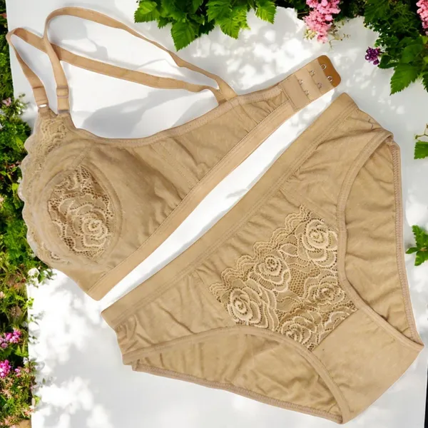 Non-Padded_Lace_Net_Cotton_Blend_Bra_–_Dark_Grey,_Carrot,_Golden_(Pack_of_3)_–_Elegant_Lace_Design,_Comfortable_&_Breathable,_Perfect_for_Everyday_Wear,_Adjustable_Straps