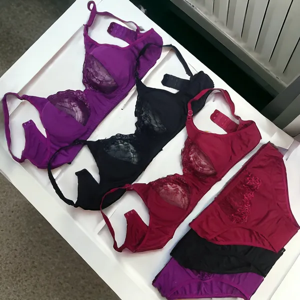 Non-Padded_Lingerie_Set_with_Lace_Fancy_Design_–_Purple,_Maroon,_Black_(Pack_of_3)