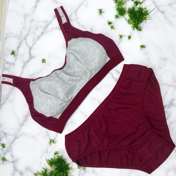 Non-Padded_Lingerie_Set_with_Sports_Bra_–_Black,_Royal,_Maroon,_Golden,_Red_(Pack_of_5)
