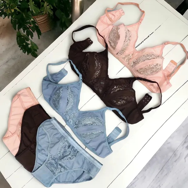 Pack_of_3_Non-Padded_Lingerie_Set_–_Peach,_Brown,_Grey_–_Lycra_Fabric_with_Four-Way_Stretch