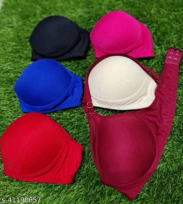Padded_Bra_(Combo_of_6)_-_Black,_Royal_Blue,_Red,_Magenta,_Skin,_Maroon