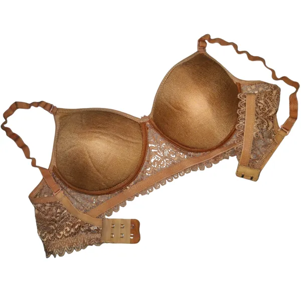 Padded_Fancy_Bralette_Seamless_Bra_(Pack_of_3)_-_Grey,_Beige,_Carrot_|_Soft_Cotton