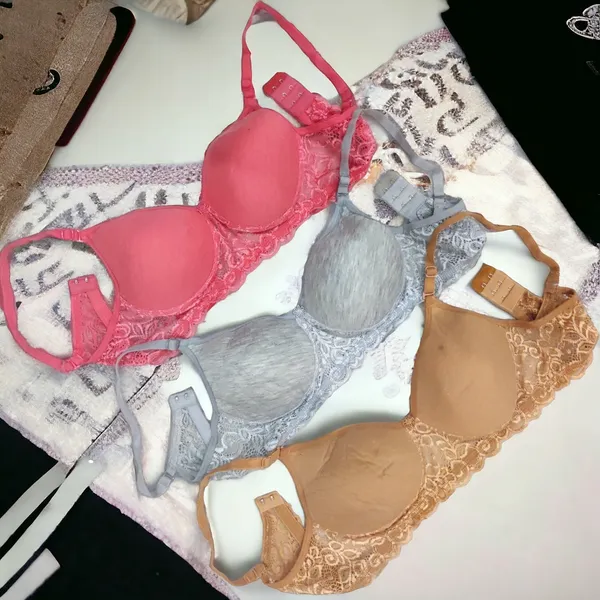 Padded_Fancy_Bralette_(Pack_of_3)_-_Grey,_Beige,_Carrot_|_Soft_Cotton_Blend