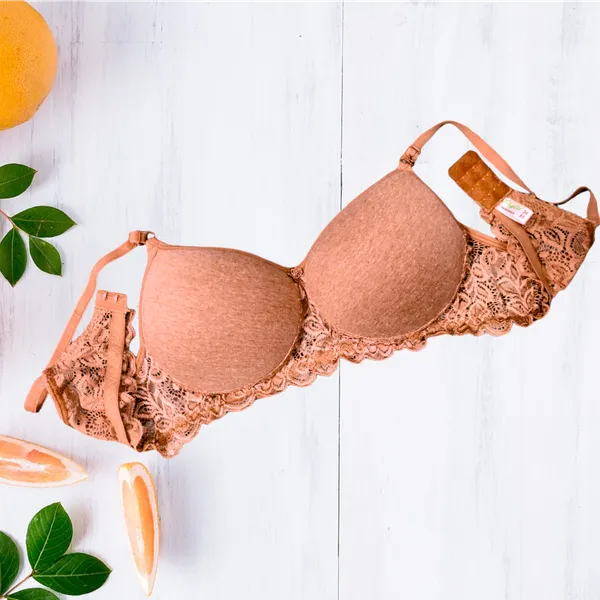 Padded_Fancy_Bralette_(Pack_of_3)_-_Grey,_Beige,_Carrot_|_Soft_Cotton_Blend