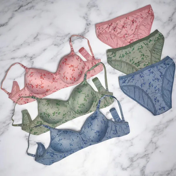 Padded_Flower_Print_Lingerie_Set_–_Grey,_Pink,_Green_(Pack_of_3)