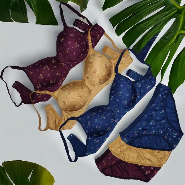 Padded_Flower_Print_Lingerie_Set_–_Wine,_Navy,_Beige_(Pack_of_3)