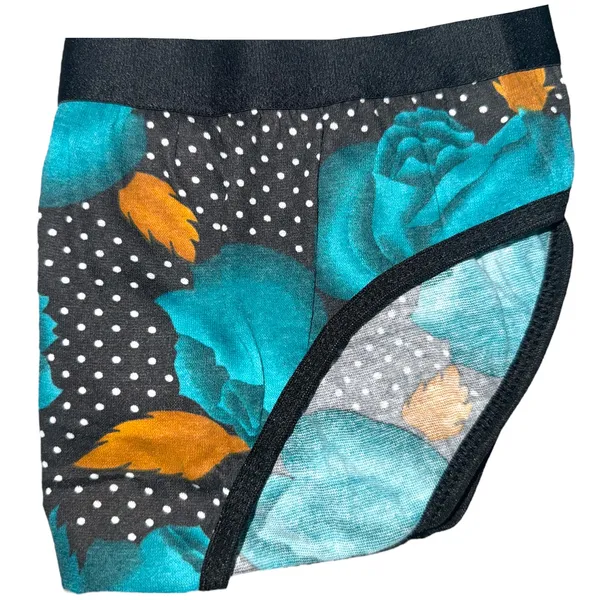 Women's_Cotton_Blend_Flower_Print_Panty_–_Pack_of_3_(Black,_Rani,_Green)_|_Soft,_Stylish,_and_Comfortable_Daily_Wear