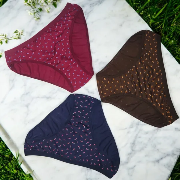 Women's_Cotton_Blend_Panty_–_Pack_of_3_(Navy,_Coffee,_Maroon)_with_Patti_Print_|_Soft,_Stylish_&_Comfortable_Daily_Wear