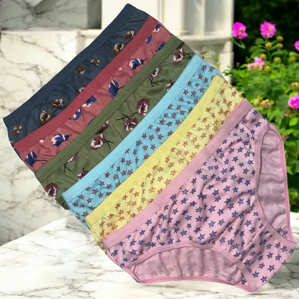Women's_Cotton_Blend_Panty_–_Pack_of_6_Mix_Print_(Star_&_Flower)_|_Soft,_Stylish_&_Comfortable_Daily_Wear