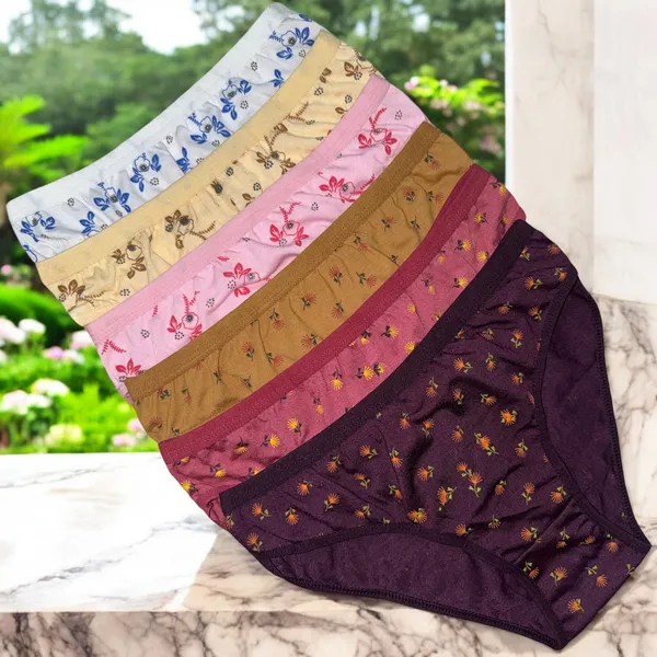 Women's_Cotton_Blend_Panty_–_Pack_of_6_(Leaf_&_Polka_Dot_Print)_|_Soft,_Stylish_&_Comfortable_Daily_Wear