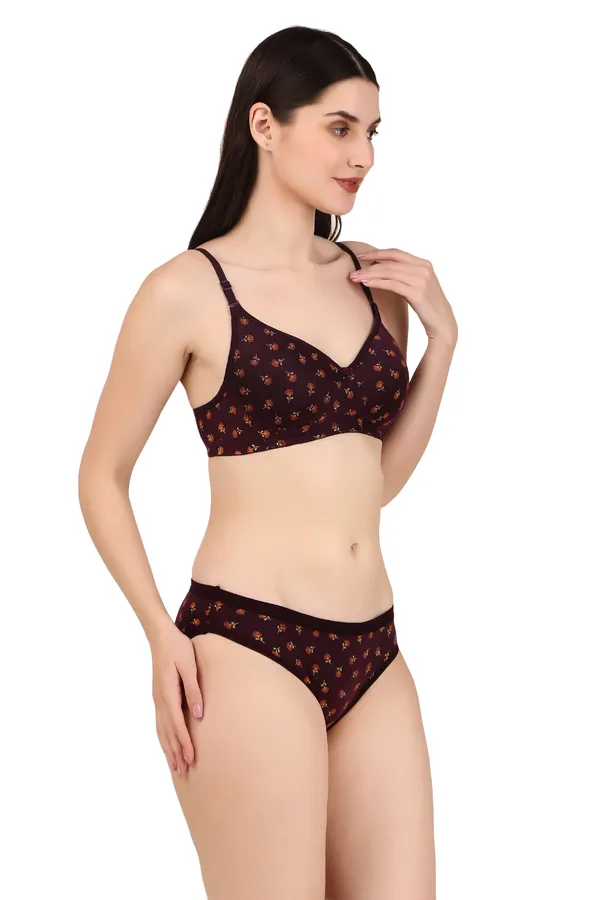 Wine_Premium_Printed_Padded_Bra_&_Panty_Lingerie_Set_For_Women