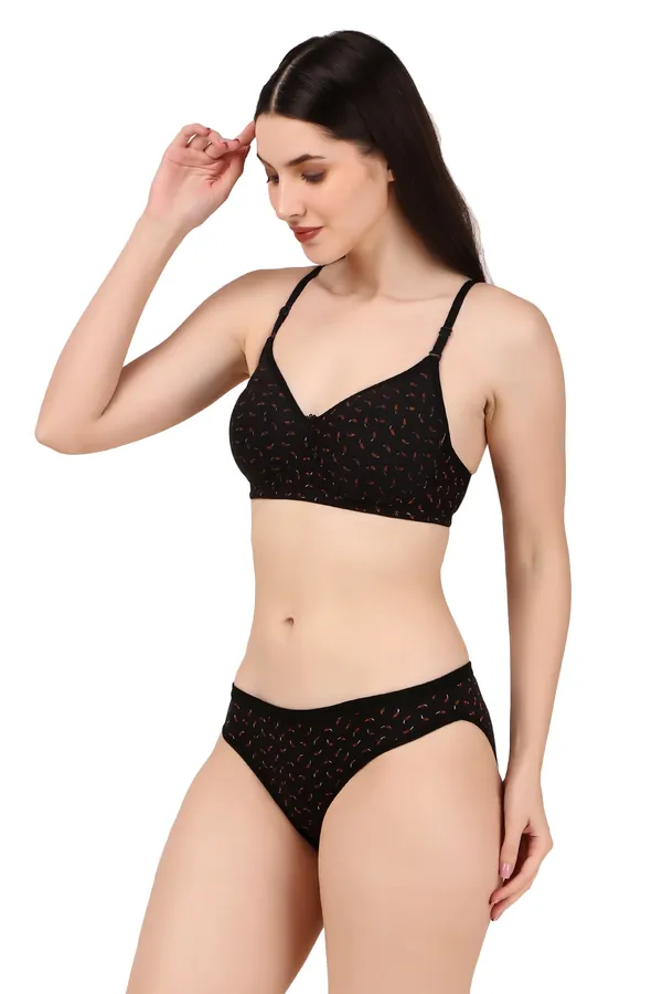 Brown_Premium_Printed_Padded_Bra_&_Panty_Lingerie_Set_For_Women