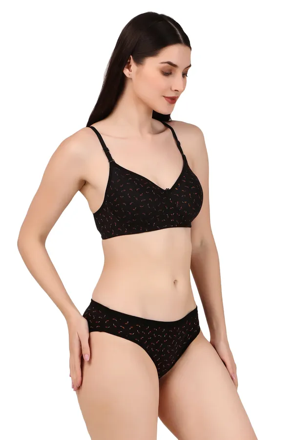 Brown_Premium_Printed_Padded_Bra_&_Panty_Lingerie_Set_For_Women