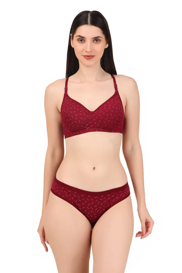 Maroon_Premium_Printed_Padded_Bra_&_Panty_Lingerie_Set_For_Women