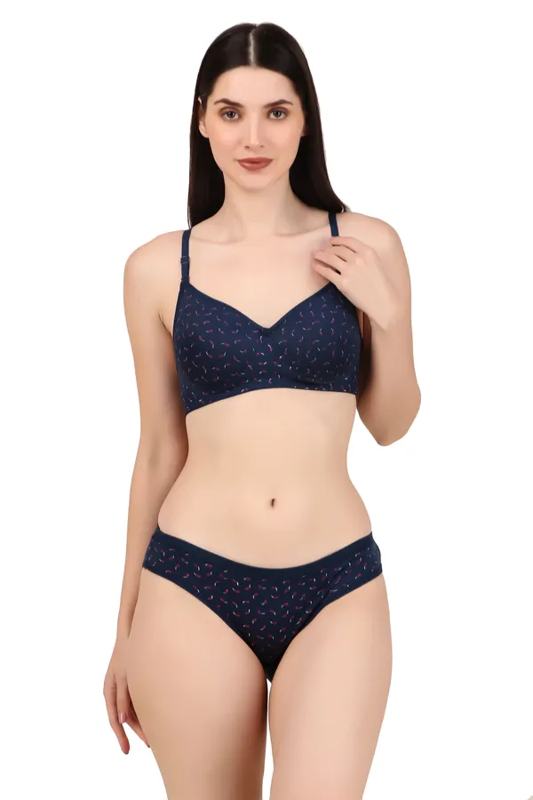 Navy_Premium_Printed_Padded_Bra_&_Panty_Lingerie_Set_For_Women