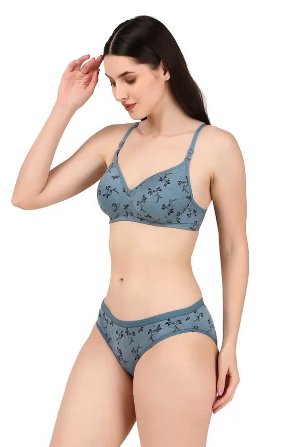 Grey_Premium_Printed_Padded_Bra_&_Panty_Lingerie_Set_For_Women