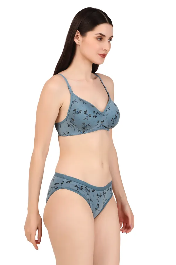 Grey_Premium_Printed_Padded_Bra_&_Panty_Lingerie_Set_For_Women