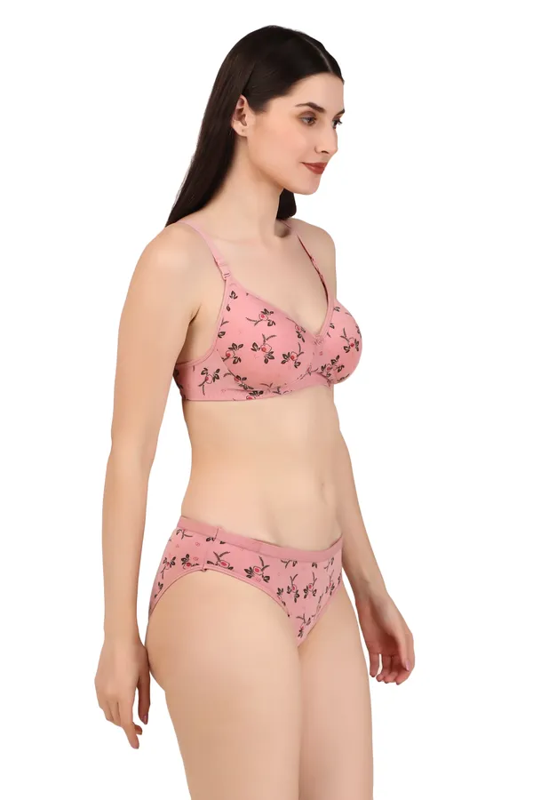 Pink_Premium_Printed_Padded_Bra_&_Panty_Lingerie_Set_For_Women