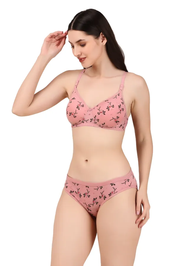 Pink_Premium_Printed_Padded_Bra_&_Panty_Lingerie_Set_For_Women