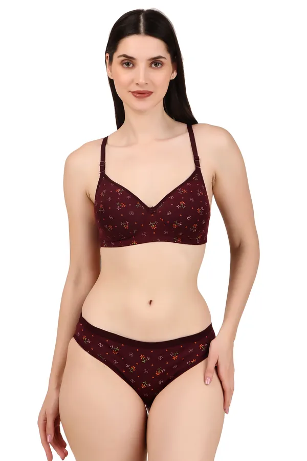 Maroon_Premium_Printed_Padded_Bra_&_Panty_Lingerie_Set_For_Women
