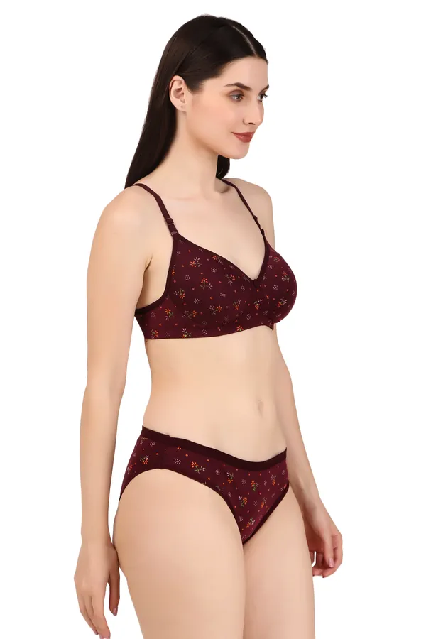 Maroon_Premium_Printed_Padded_Bra_&_Panty_Lingerie_Set_For_Women