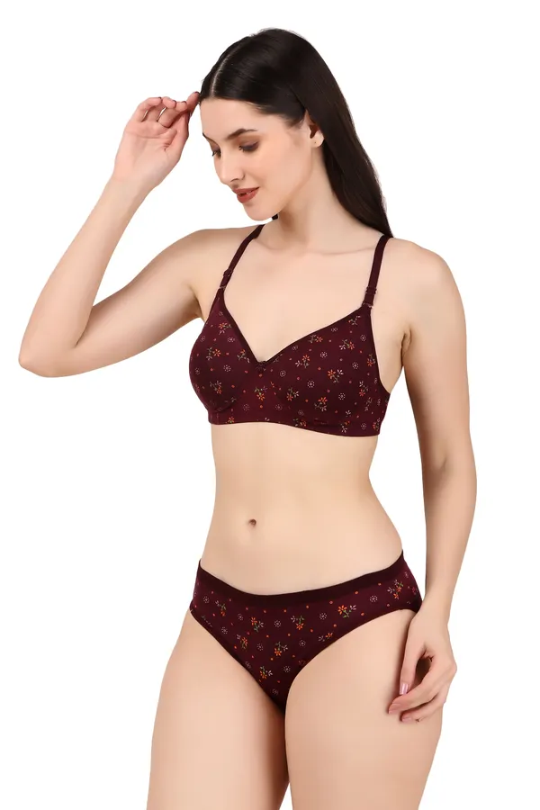 Maroon_Premium_Printed_Padded_Bra_&_Panty_Lingerie_Set_For_Women
