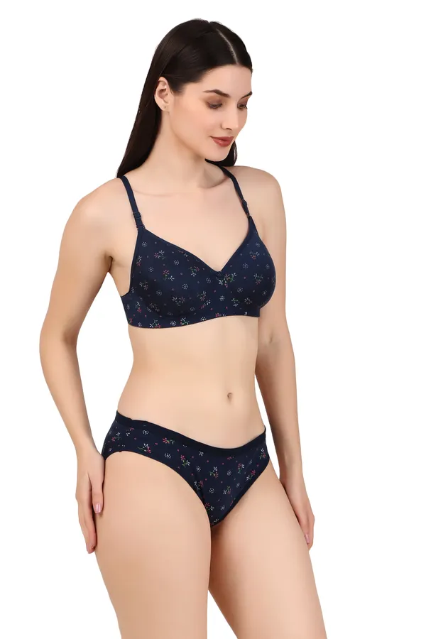 Navy_Premium_Printed_Padded_Bra_&_Panty_Lingerie_Set_For_Women