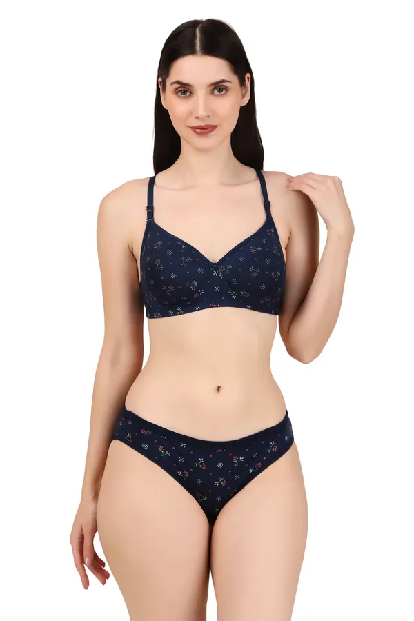 Navy_Premium_Printed_Padded_Bra_&_Panty_Lingerie_Set_For_Women