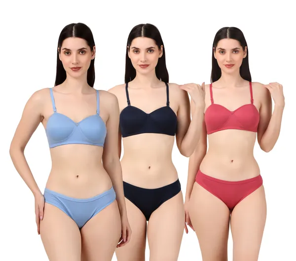Premium_Solid_Padded_Bra_&_Panty_Lingerie_Set_For_Women_Pack_Of_3