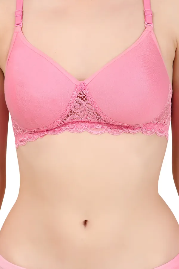 Pink_Premium_Solid_Padded_Bra_&_Panty_Lingerie_Set_For_Women