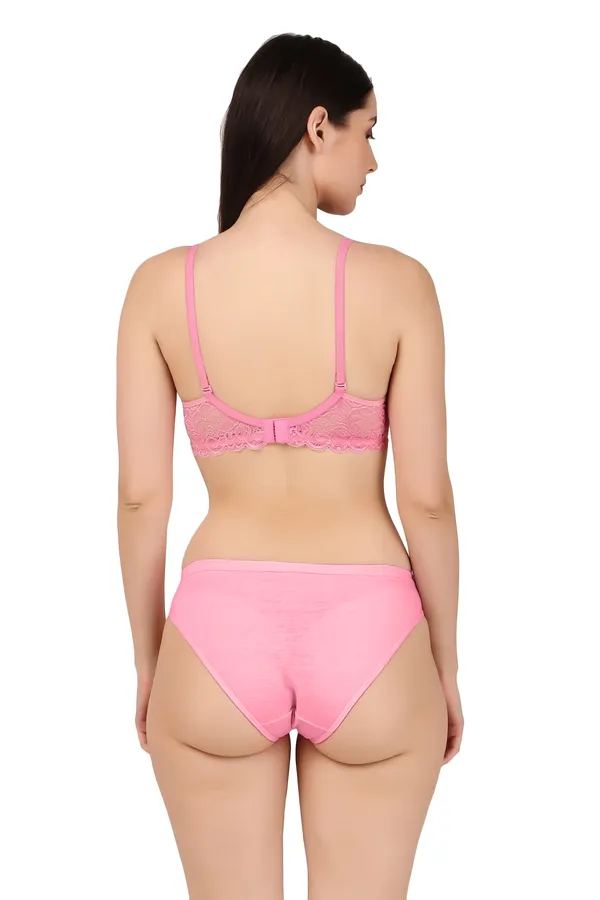 Pink_Premium_Solid_Padded_Bra_&_Panty_Lingerie_Set_For_Women