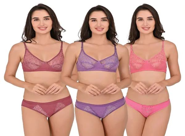 Premium_Solid_Non_Padded_Bra_&_Panty_Lingerie_Set_For_Women_Pack_Of_3